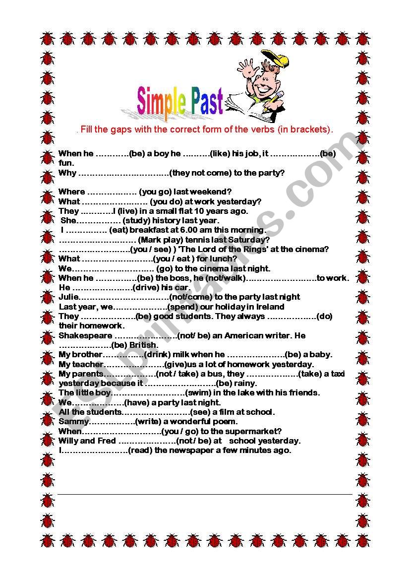 Simple Past worksheet