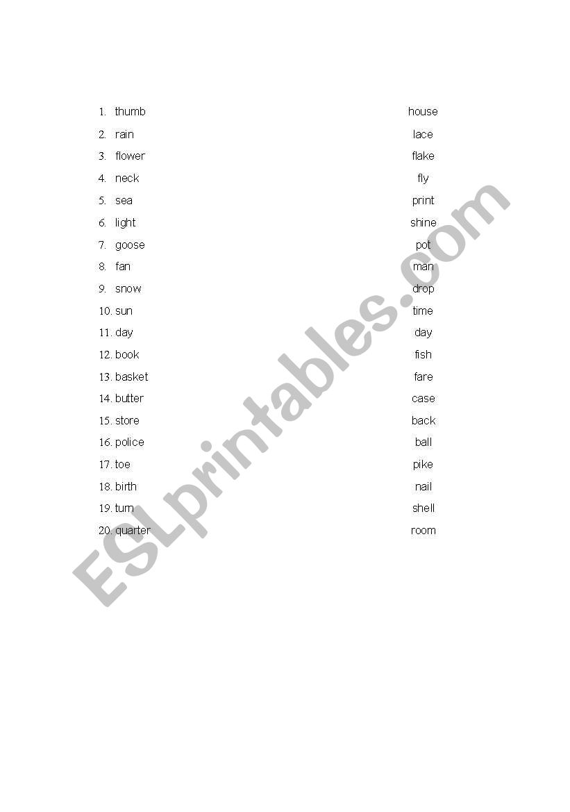 compound worksheet