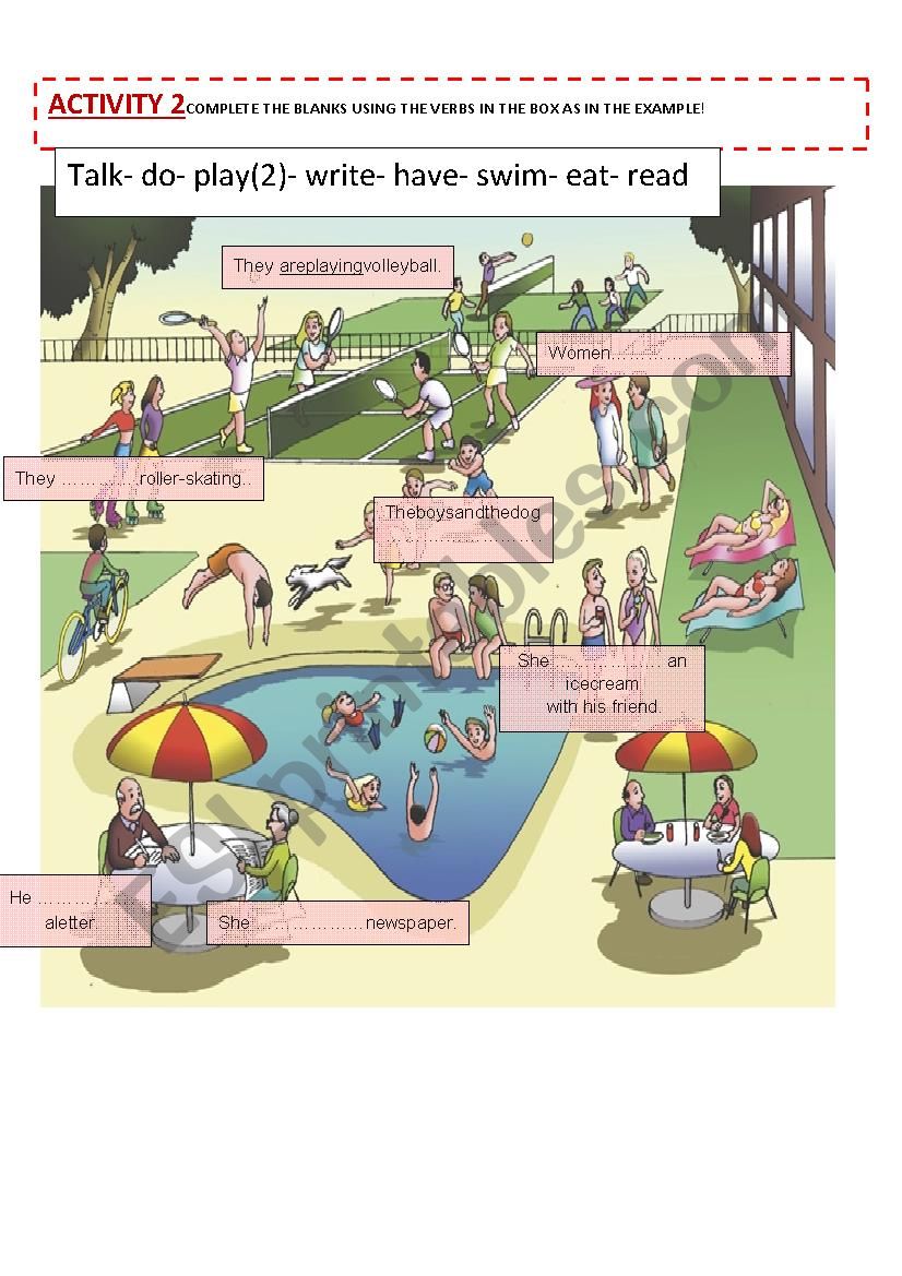 PRESENT CONTINUOUS/ PROGRESSIVE ACTIVITY-2