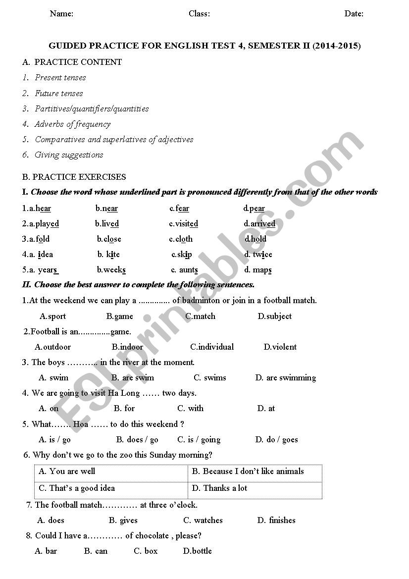 General practice  worksheet