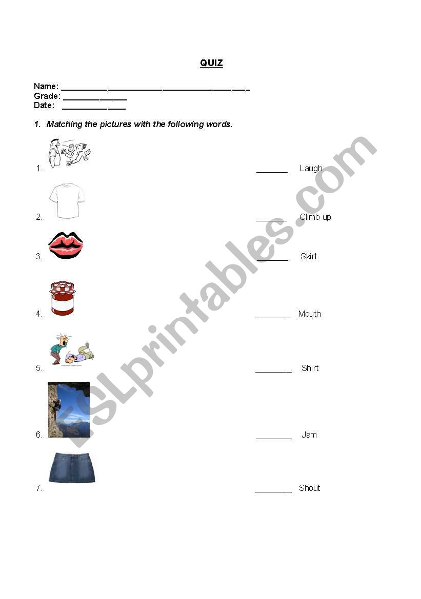 Tom Sawyer worksheet