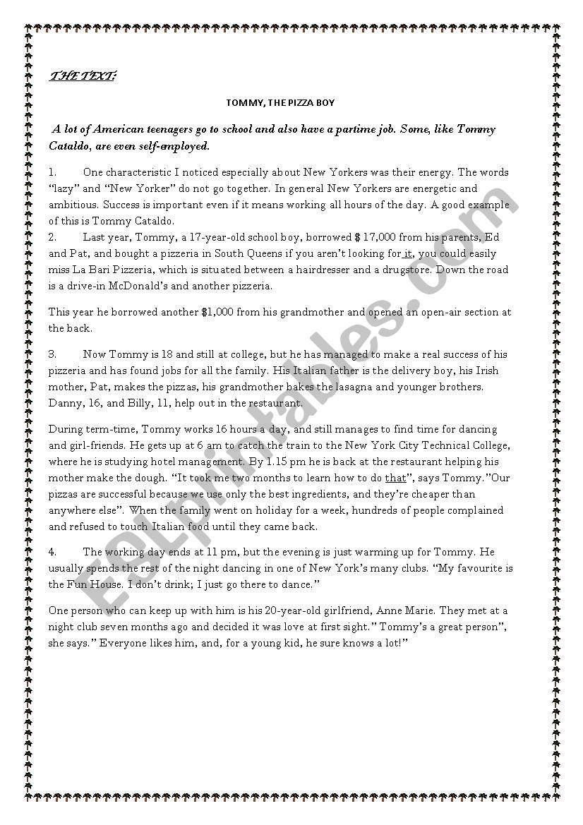 2nd form test worksheet