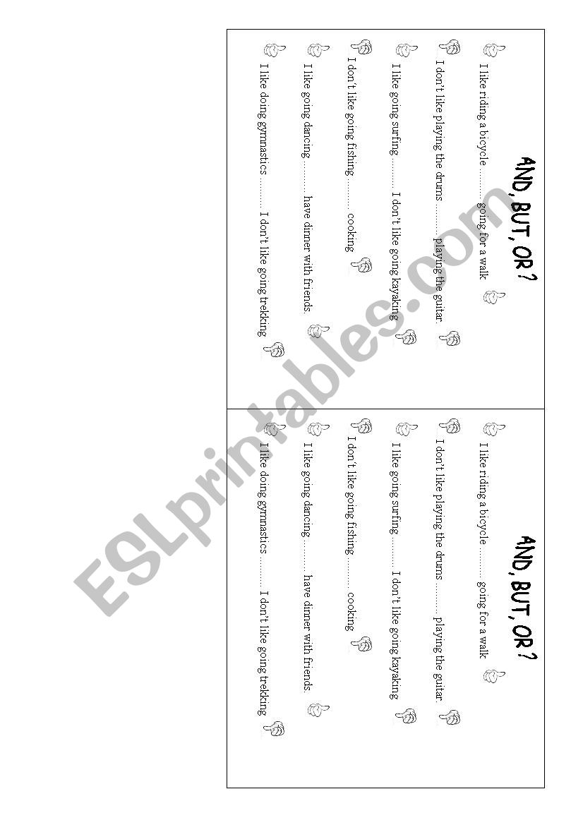 Conjunctions worksheet