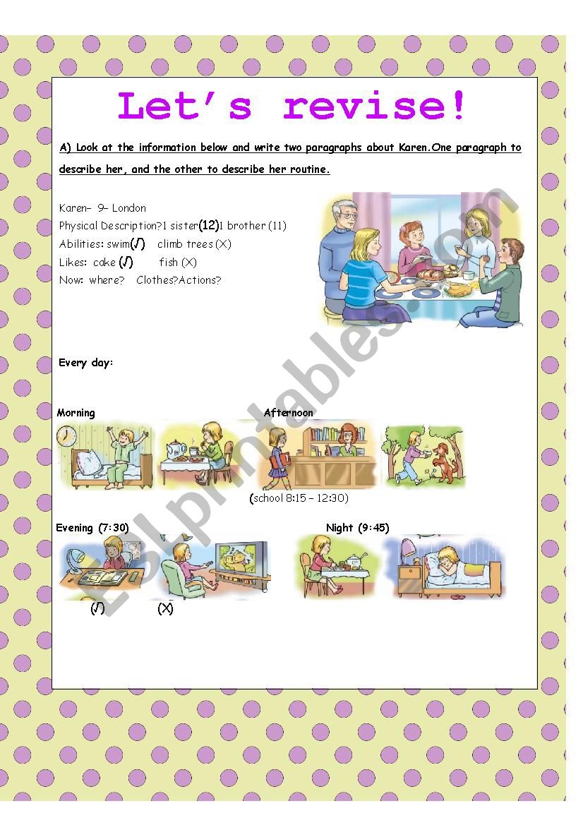 Lets Revise! 2 worksheet