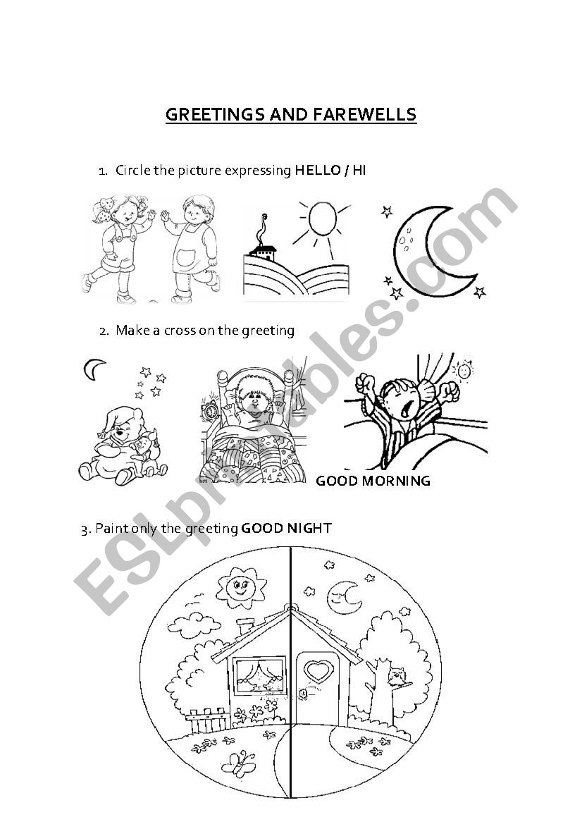 Greetings & Farewells worksheet