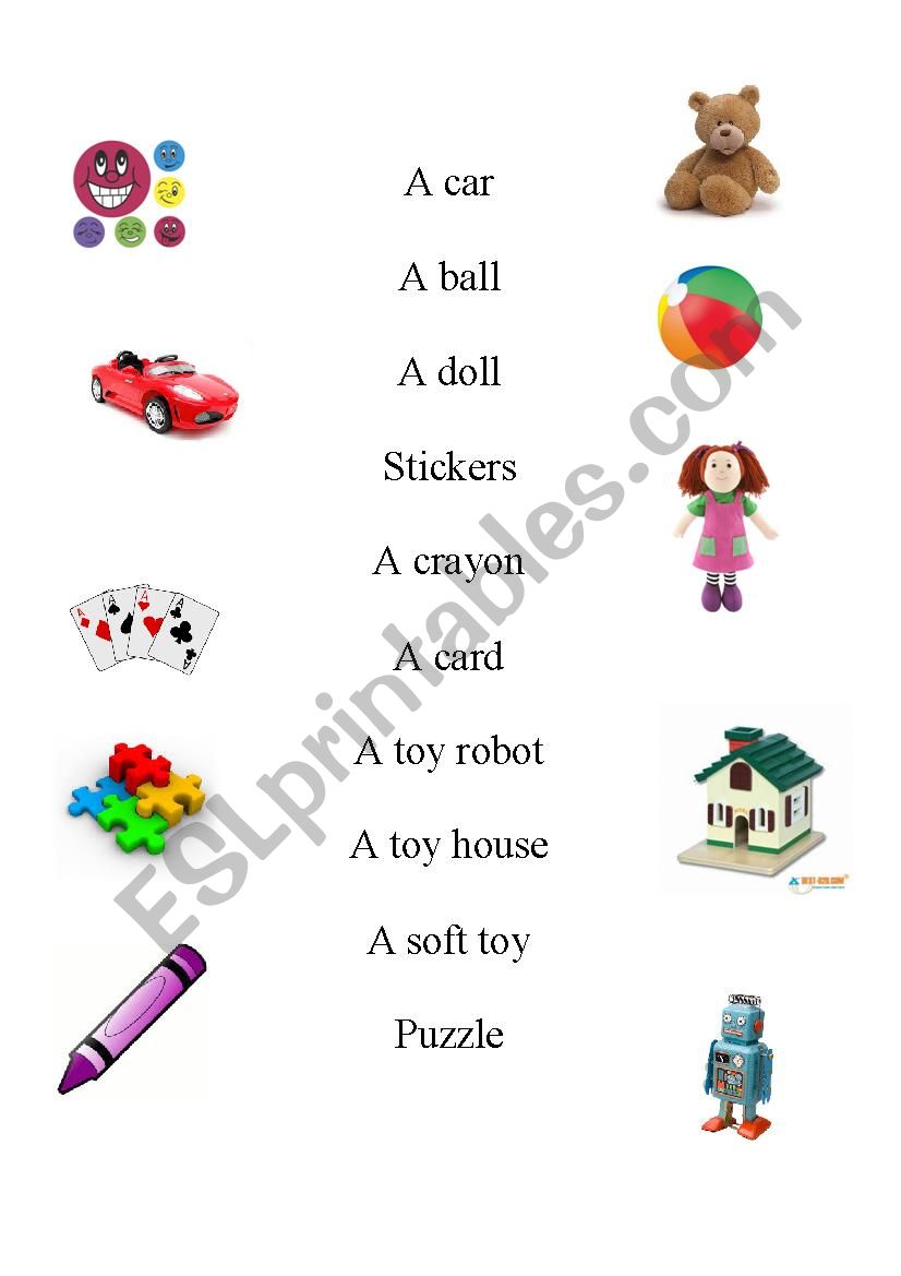 Toys-Match  worksheet