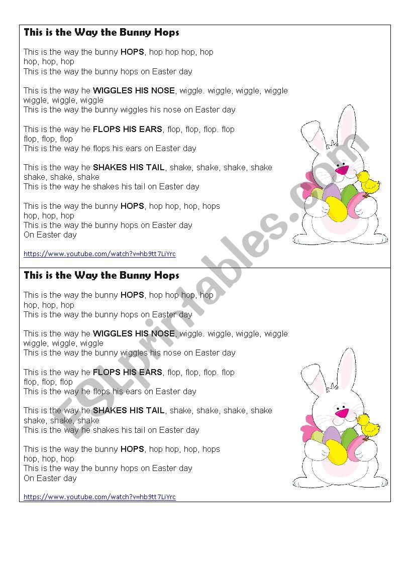 Easter Song and activities for kids
