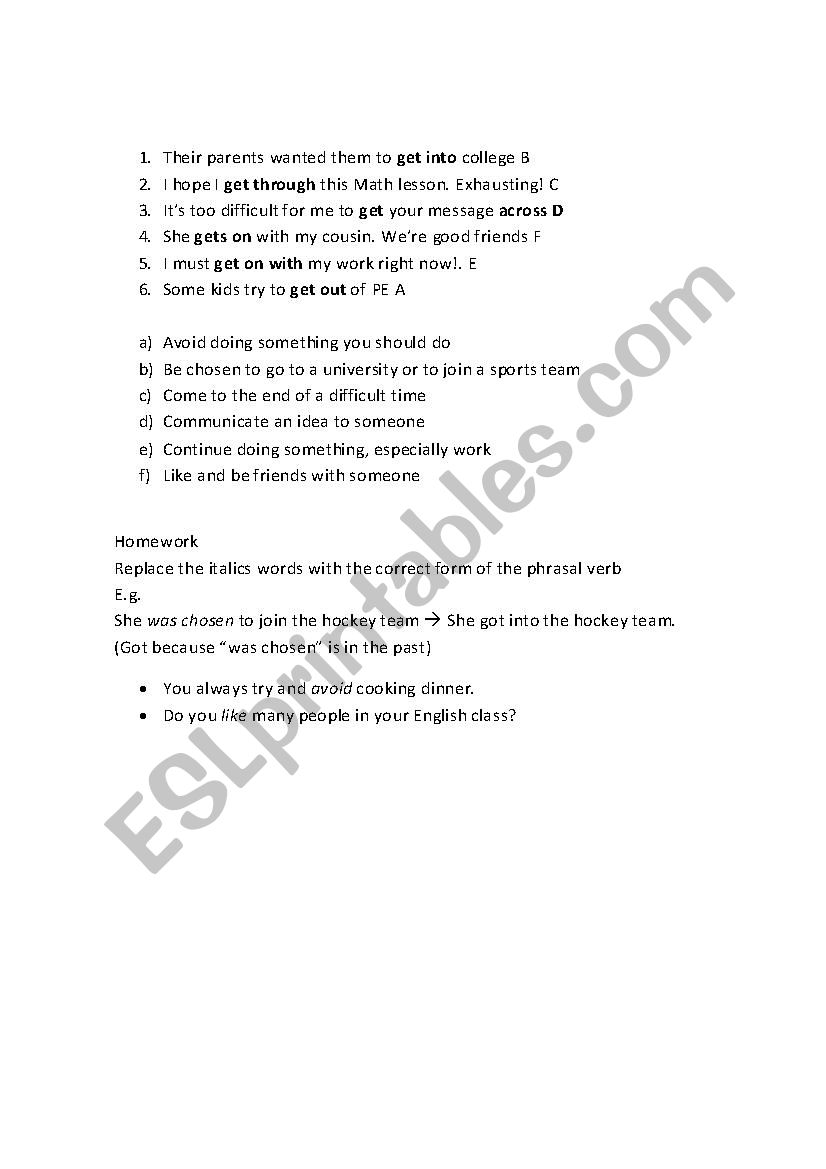 Get expressions worksheet