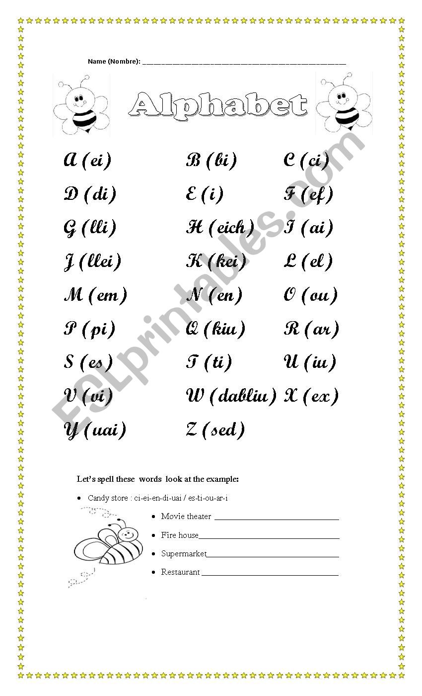 Alphabet Sounds worksheet