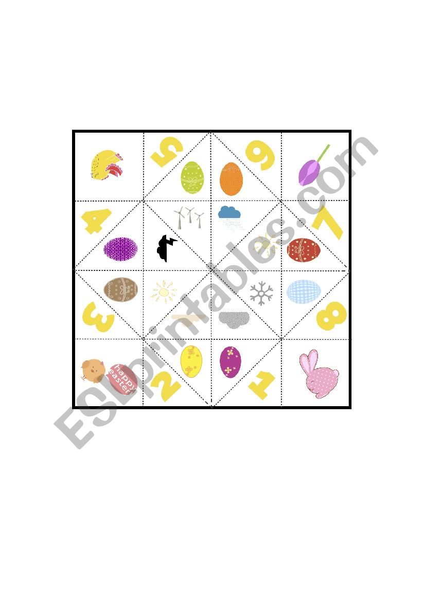 Easter Finger Game worksheet