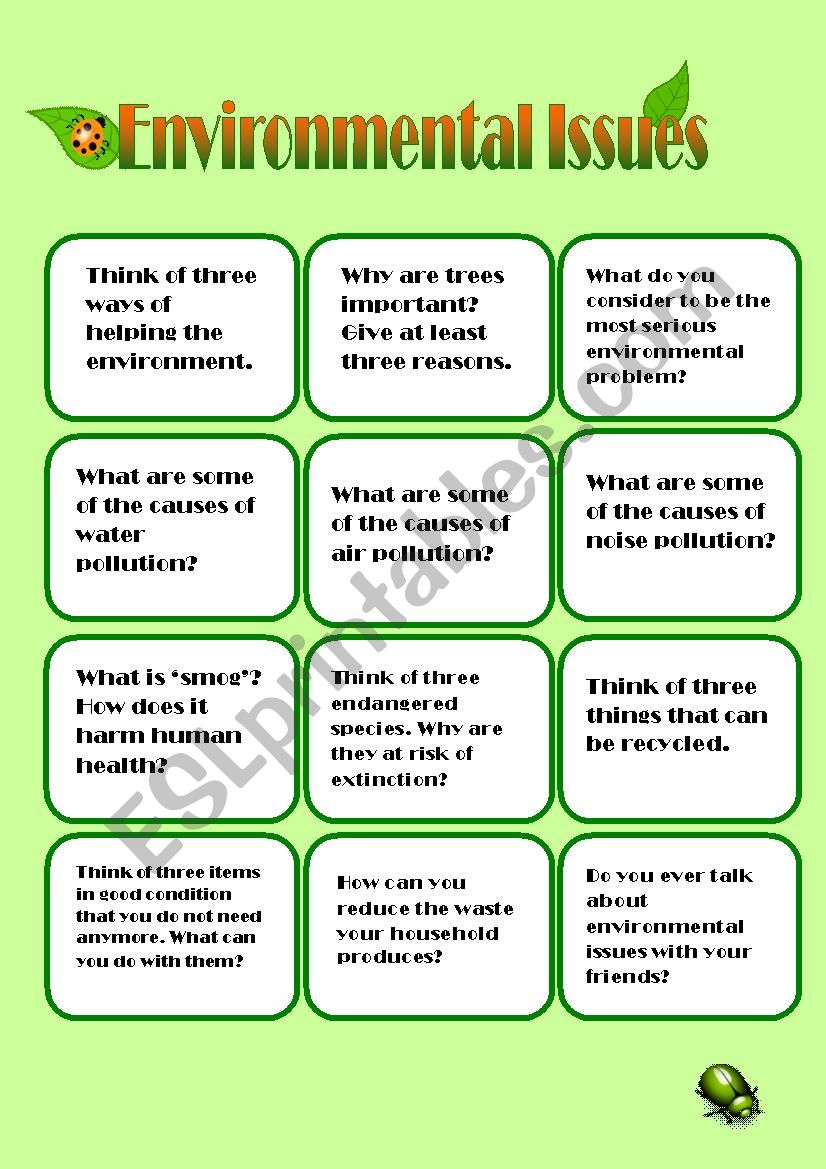 rural environmental problems assignment