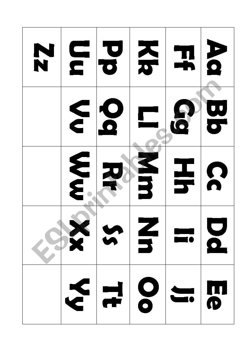 Fill in alphabet worksheet