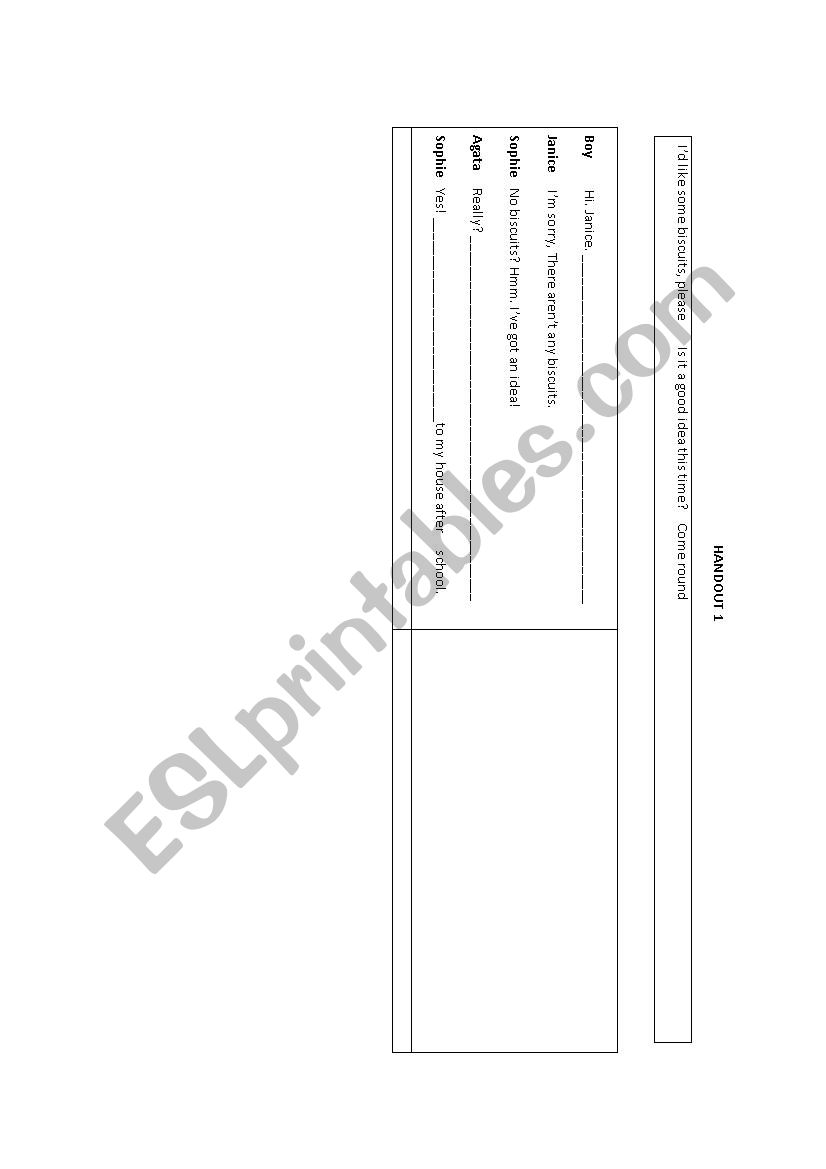 conversation worksheet