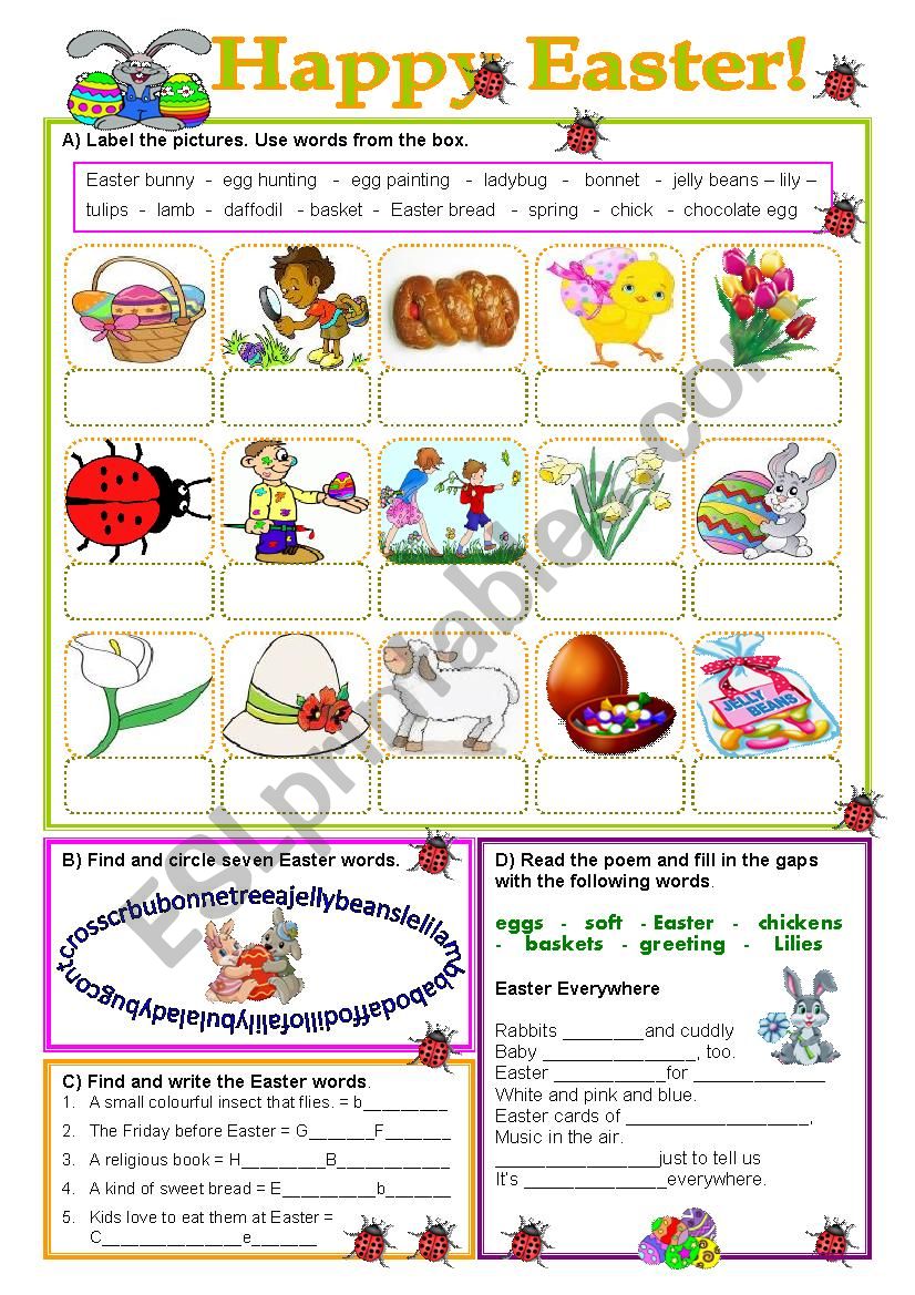 Happy Easter 2!!!! worksheet