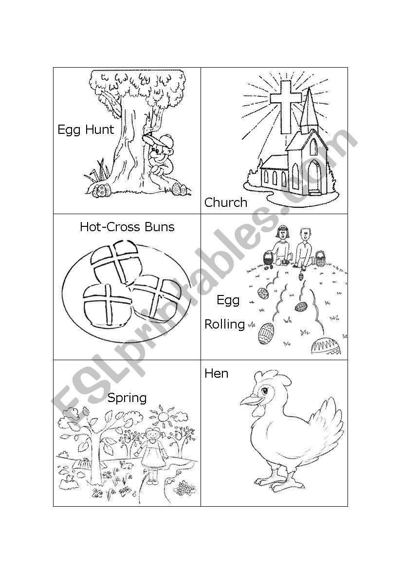 Easter Karuta worksheet