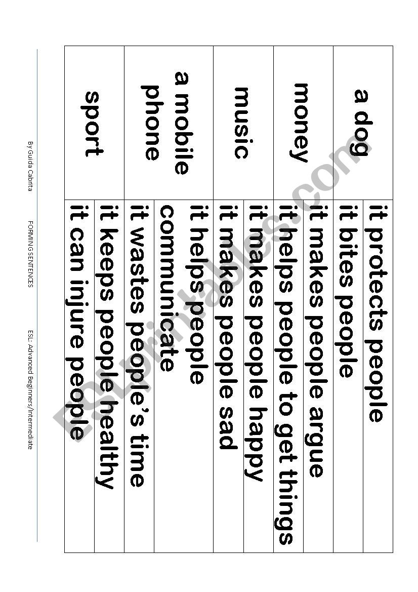 I Think... Noun and Phrase Matching Activity