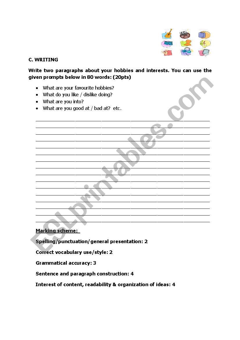 VOCABULARY IN CONTEXT worksheet