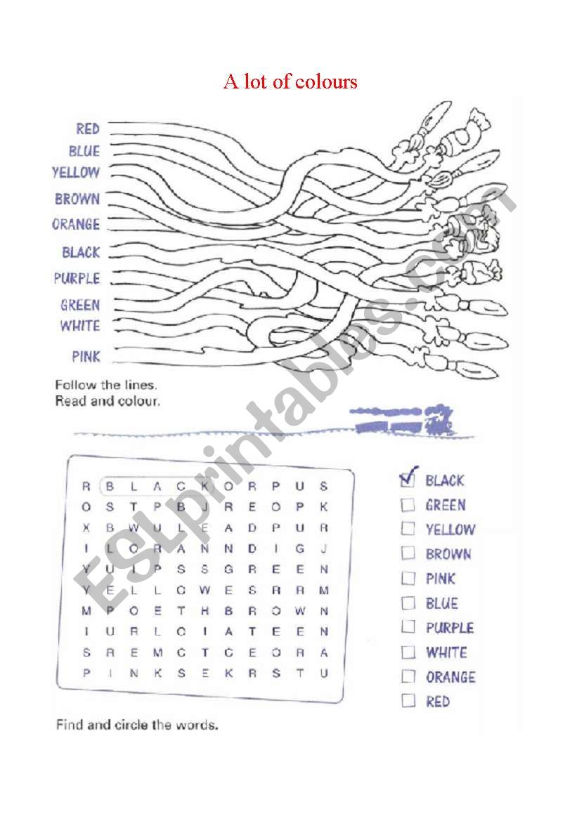 a lot of colours worksheet