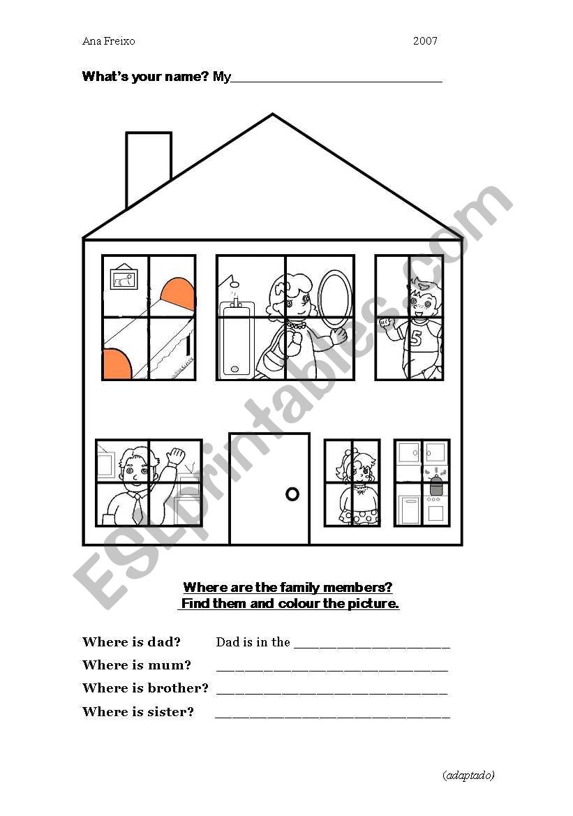 where are they? worksheet