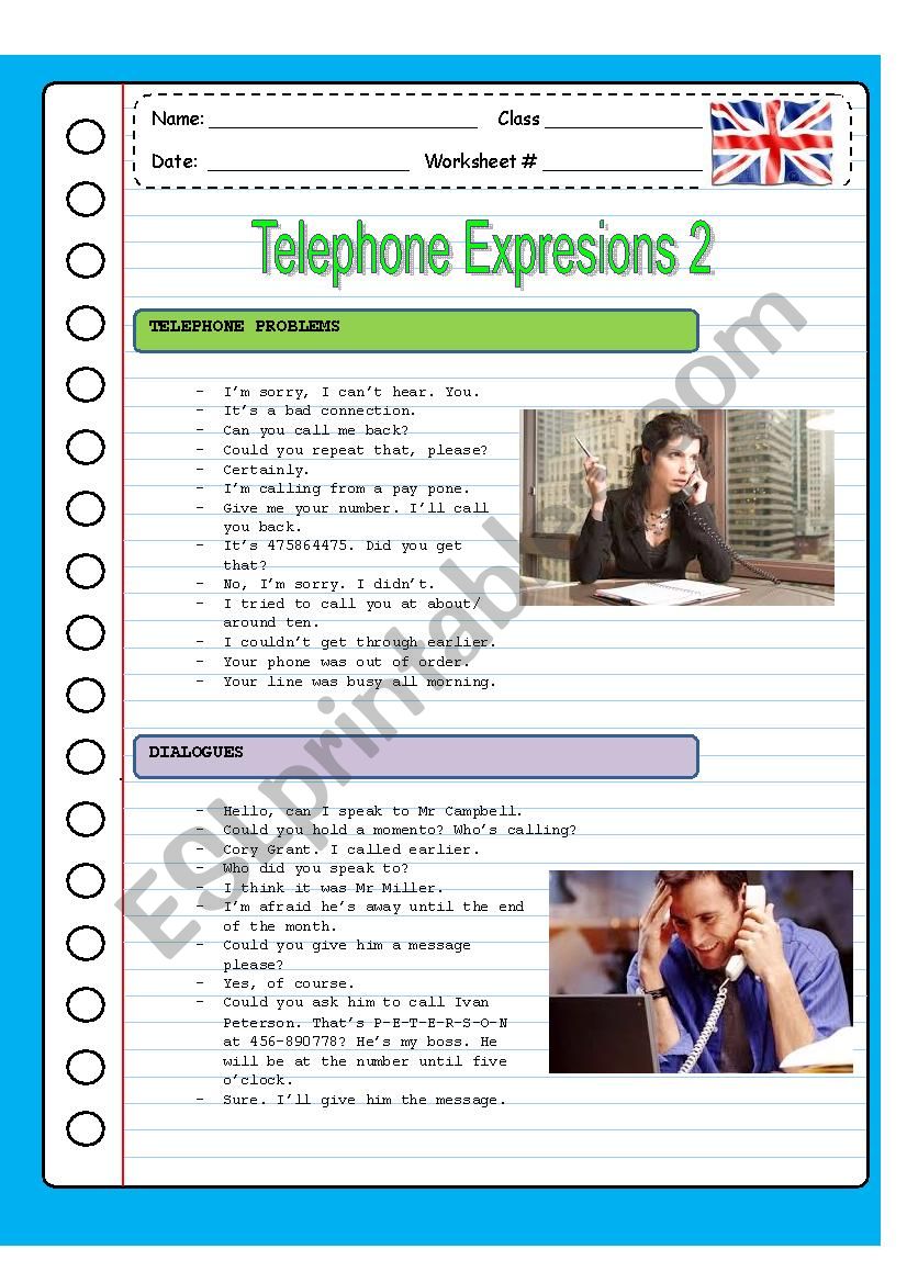 TELEPHONING 2 worksheet