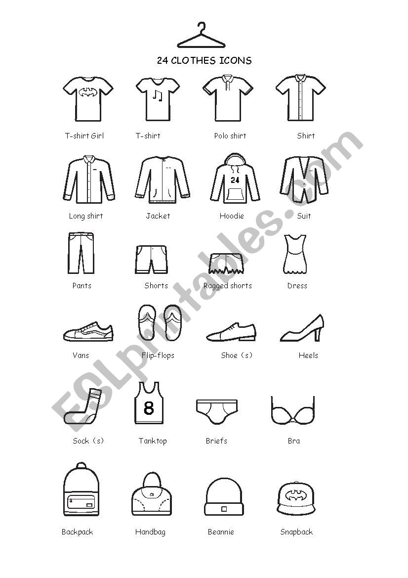 CLOTHES worksheet