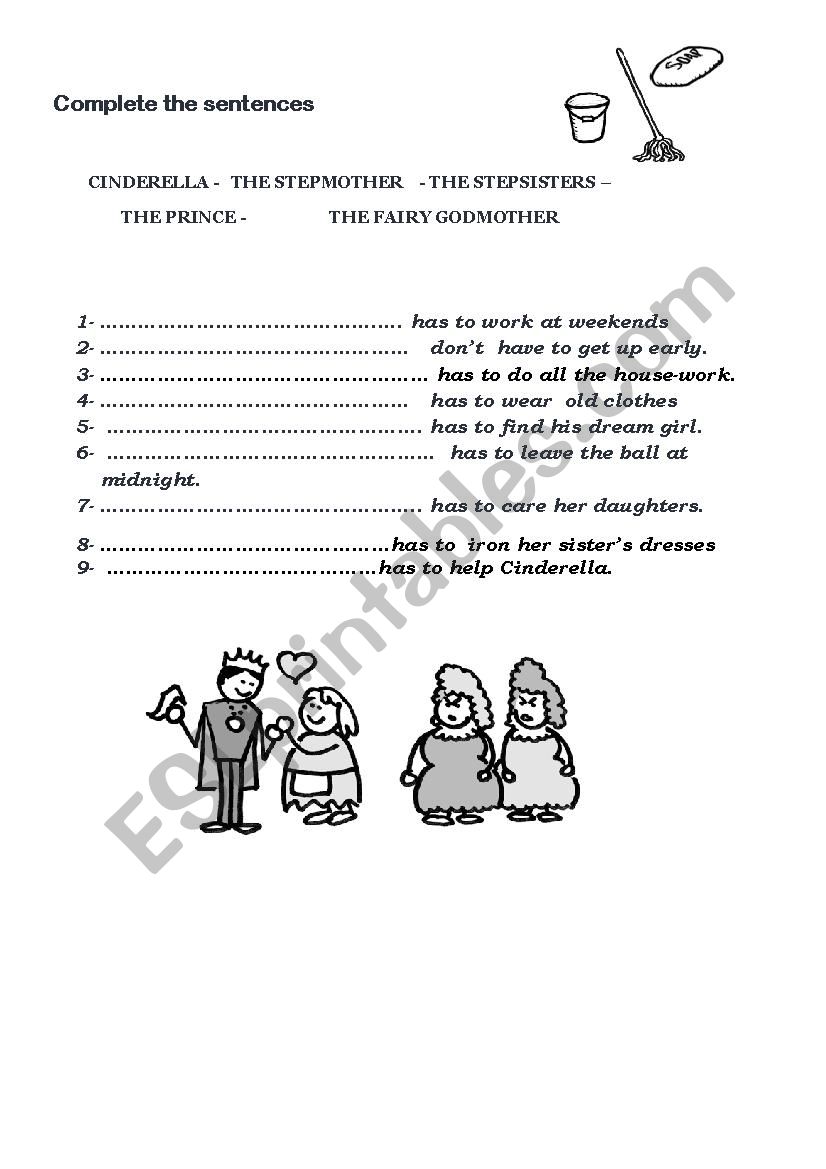 cinderella worksheet