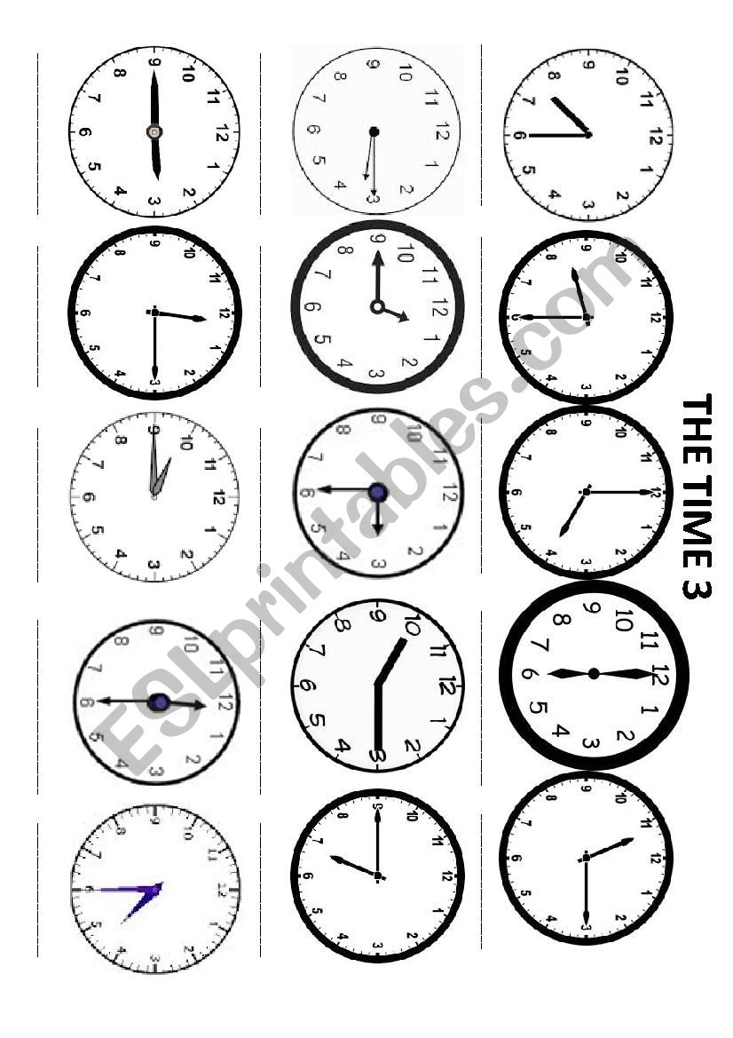 THE TIME  3 worksheet
