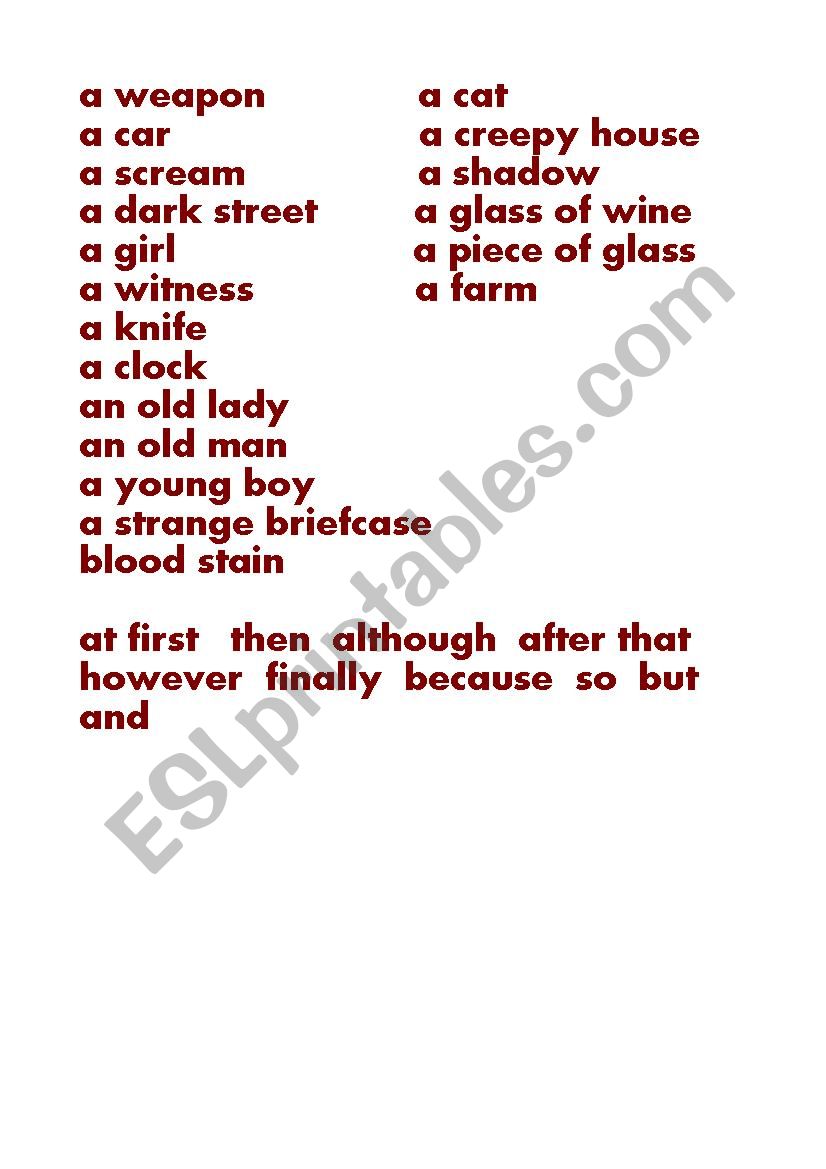 Game: Storytelling Activity with linkers