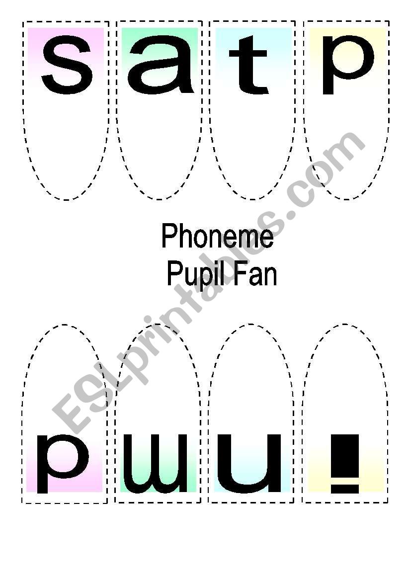 Phonics Letters and Sounds Pupil Fan (3 pages) Part 1 of 2 