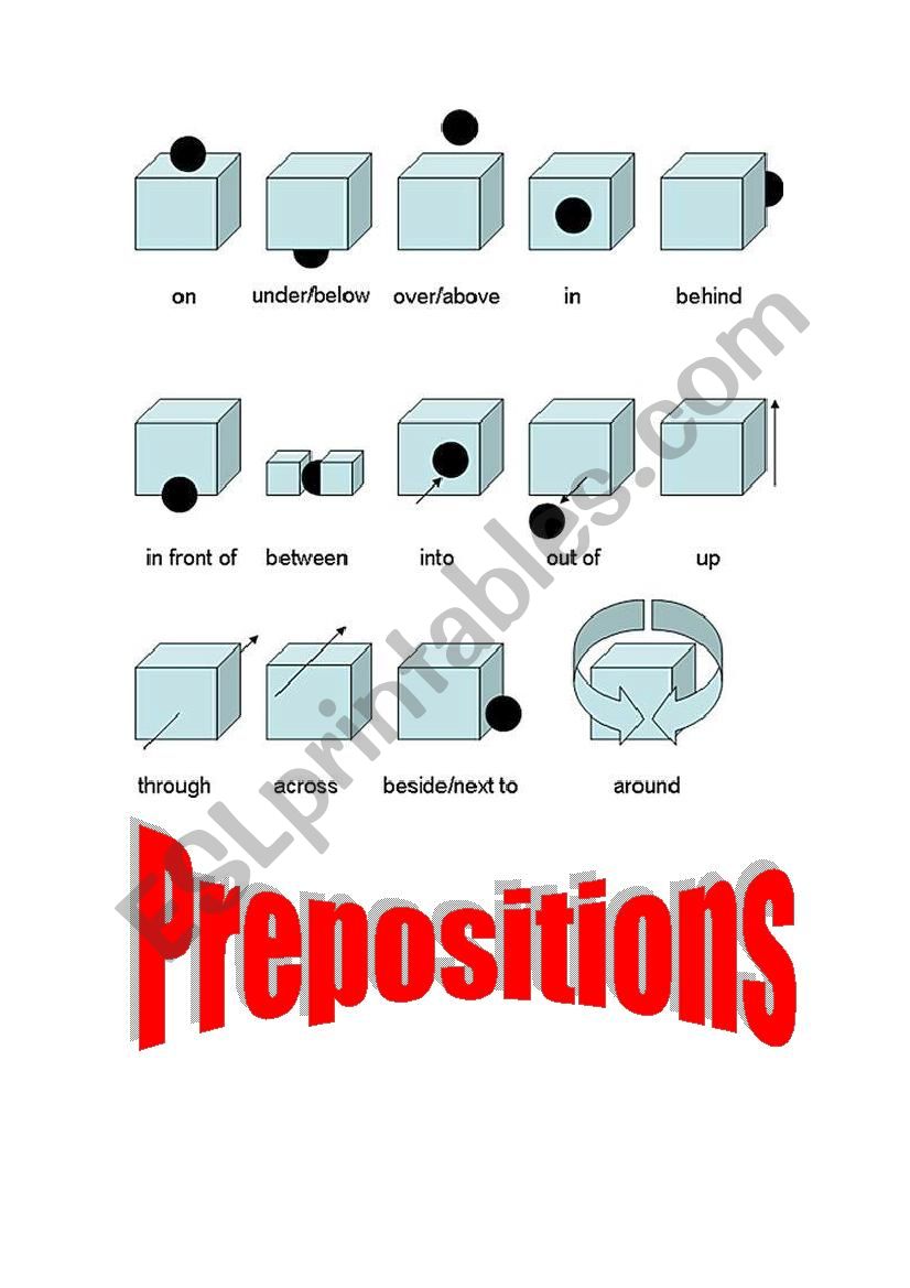 Prepositions worksheet