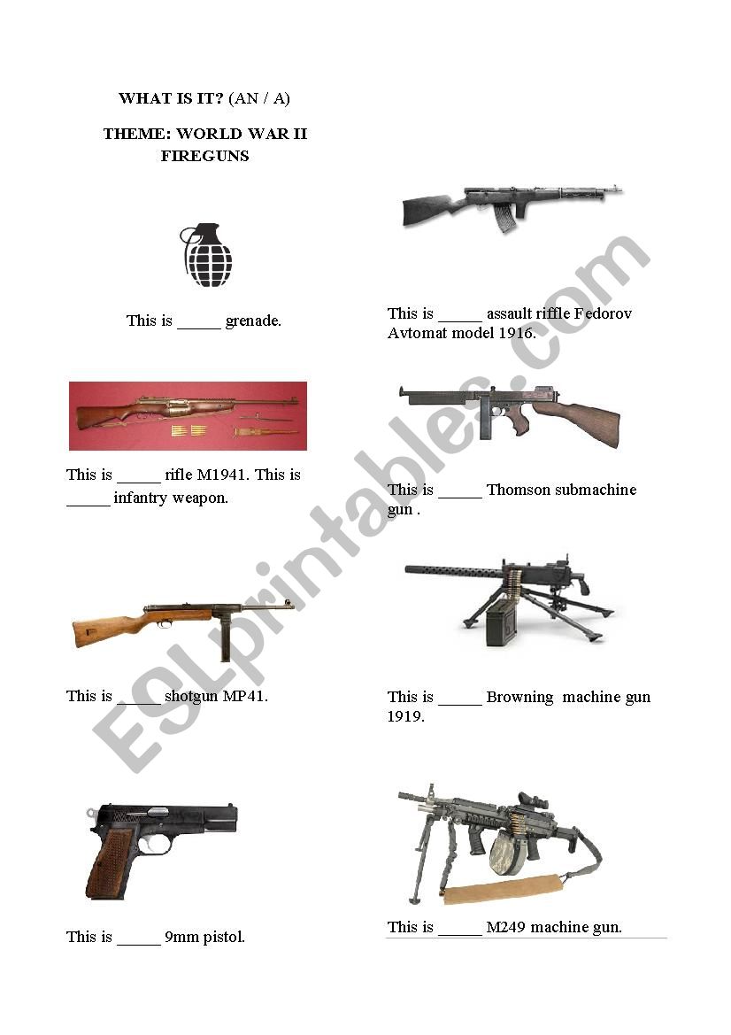 What is it? World War II Fireguns