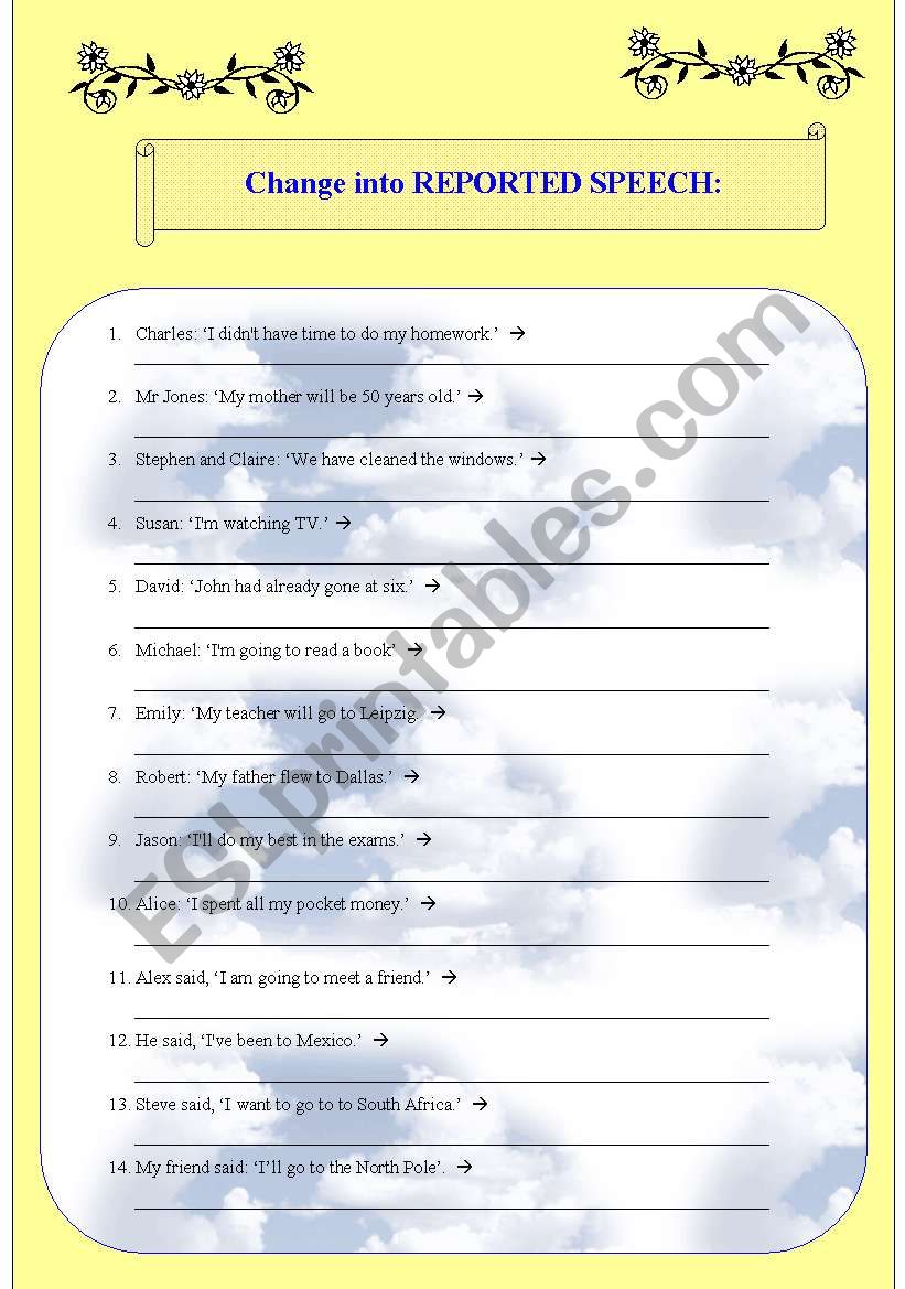 Direct and Indirect Speech - PART 2