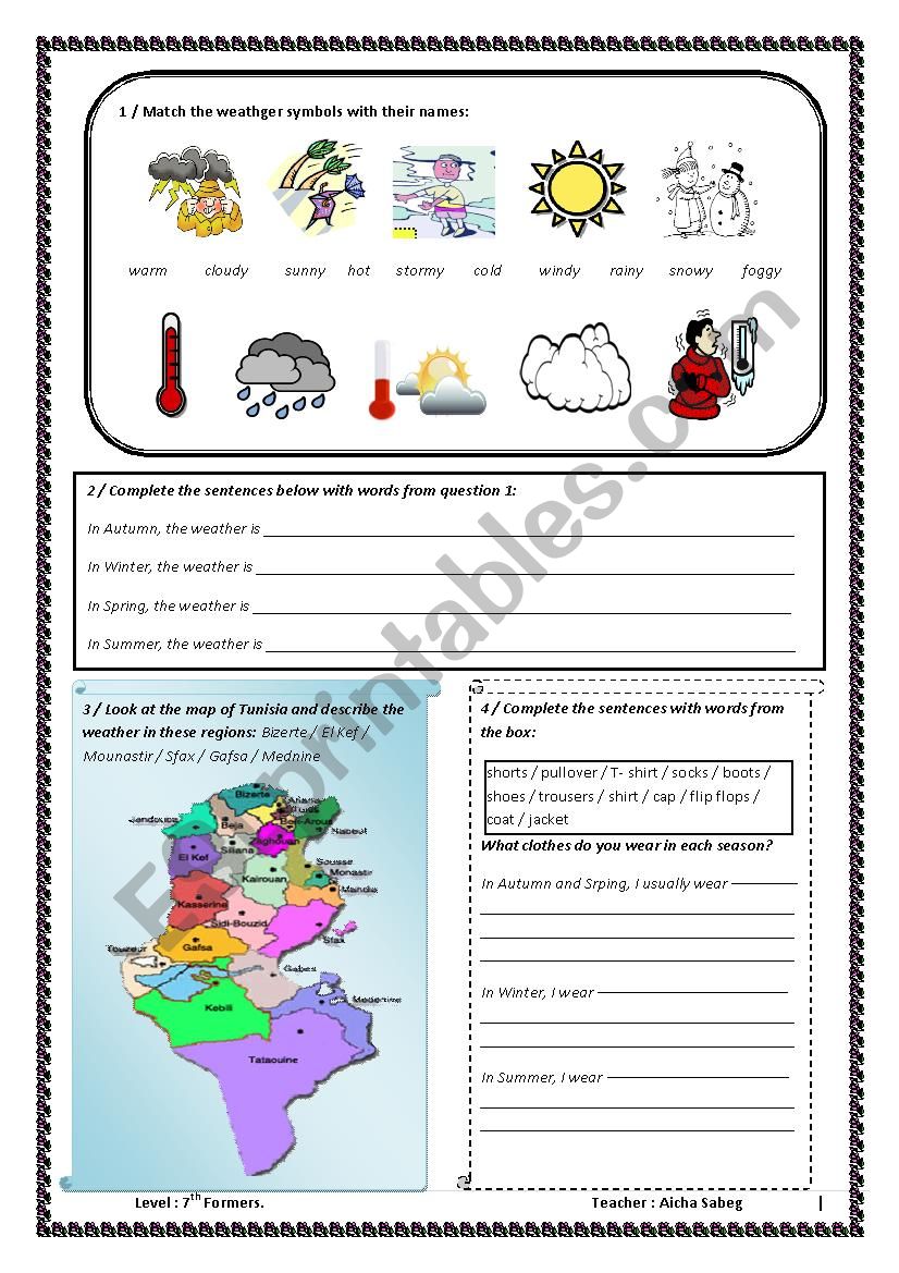 Whats the weather like? worksheet