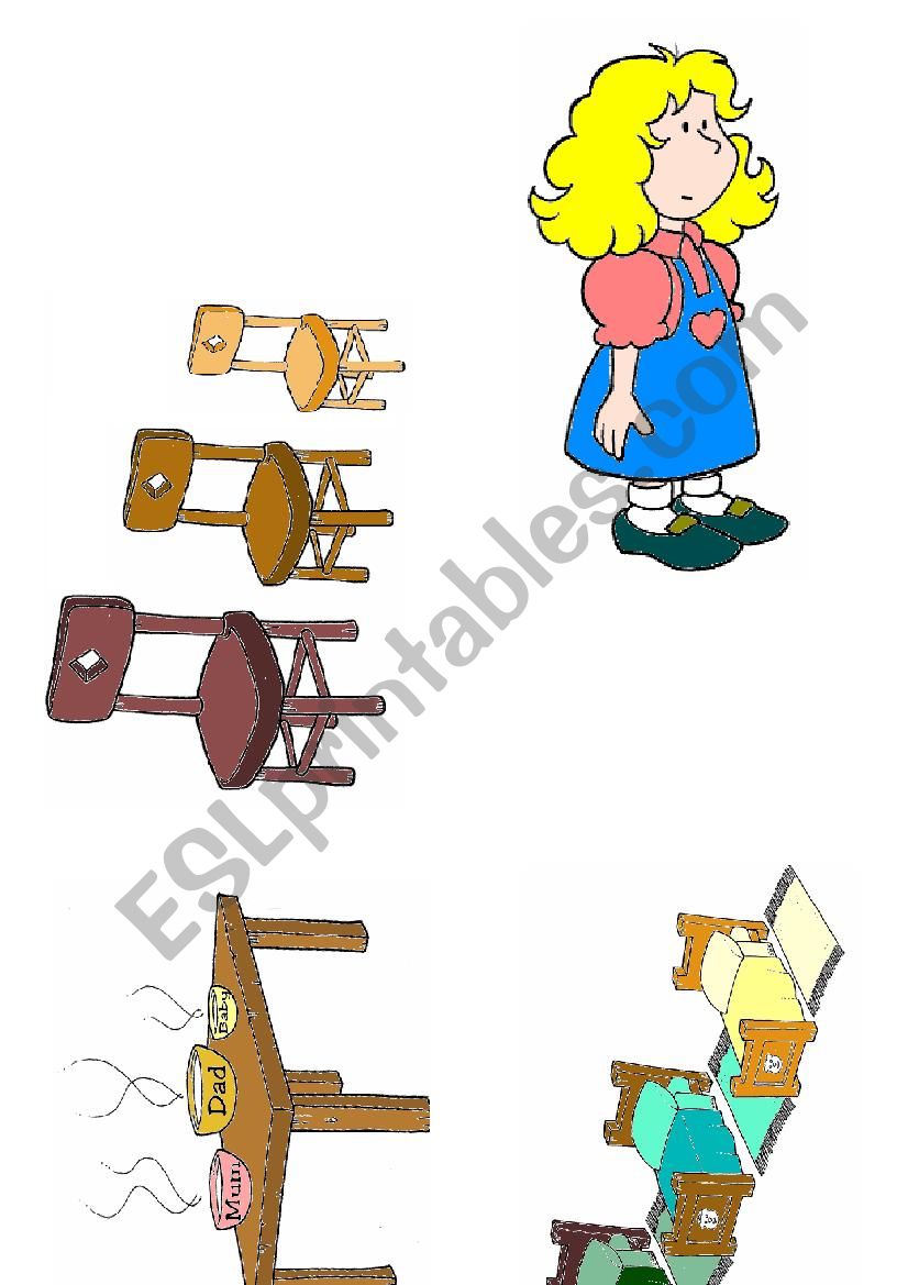 FLASHCARDS: GOLDILOCKS worksheet