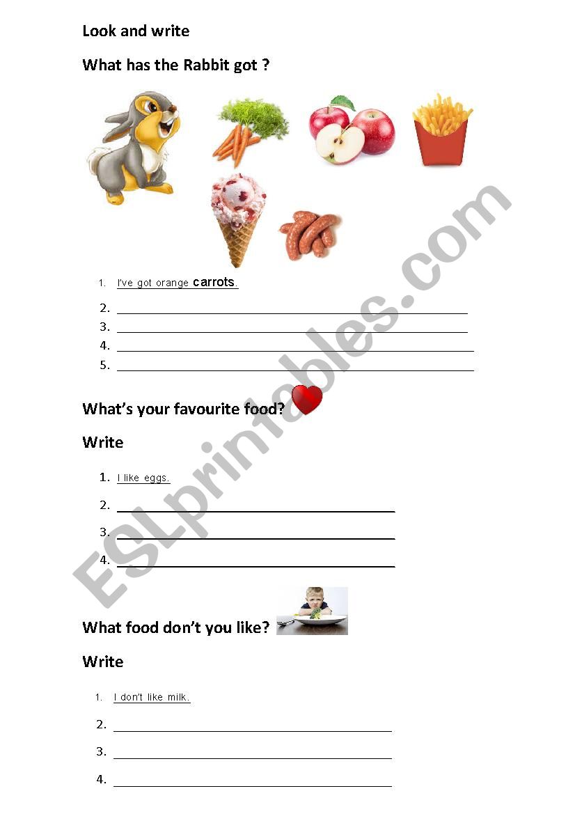 I Have got/I HavenÂ´t got Food vocabulary for Super Minds Starters