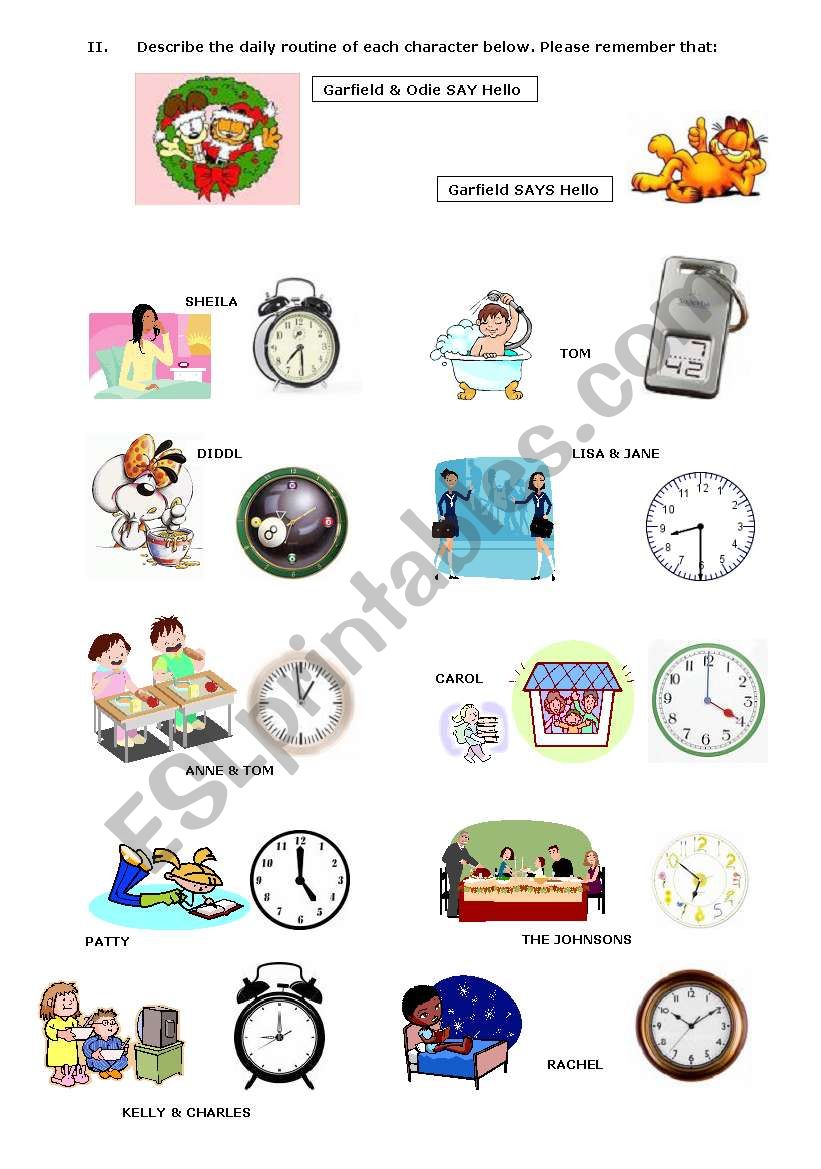 VISUAL DAILY ROUTINE WORKSHEET -3-