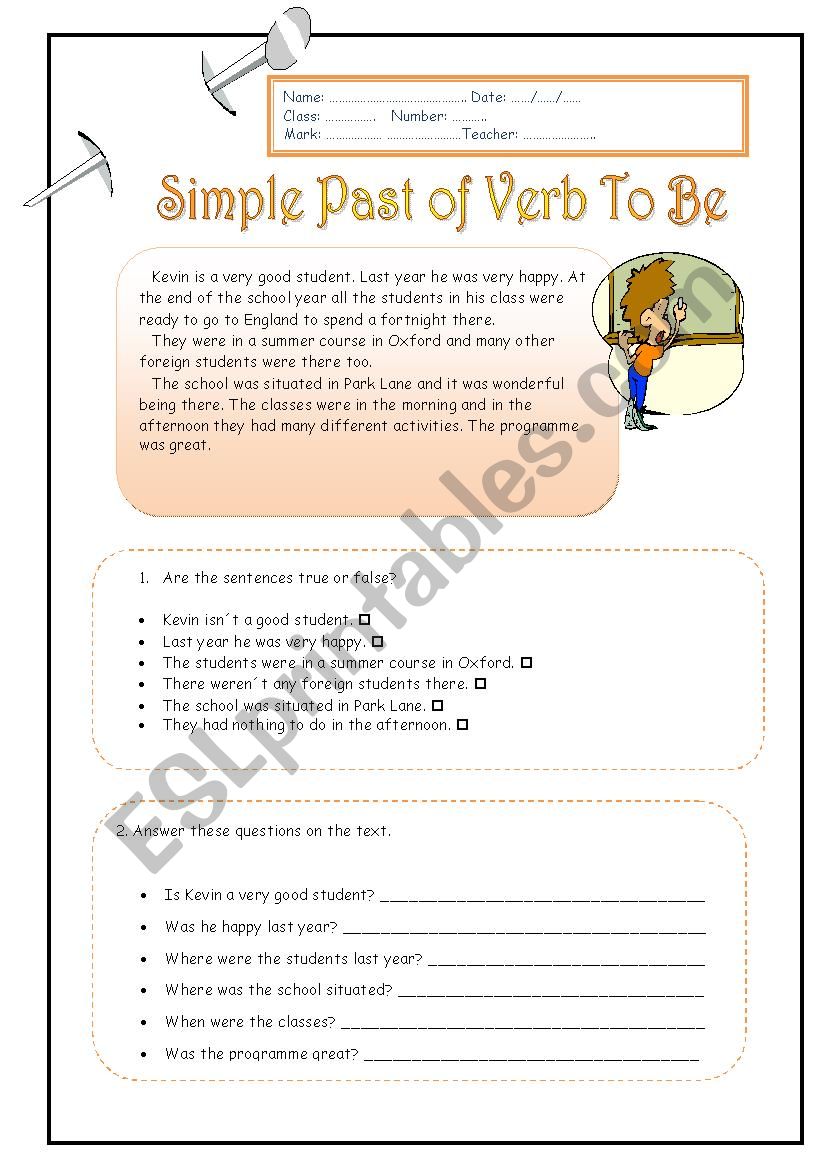 past simple worksheet