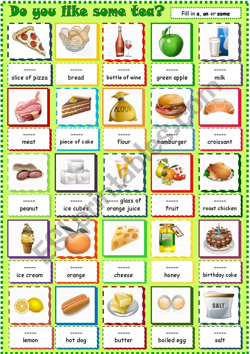 Do you like some tea? worksheet