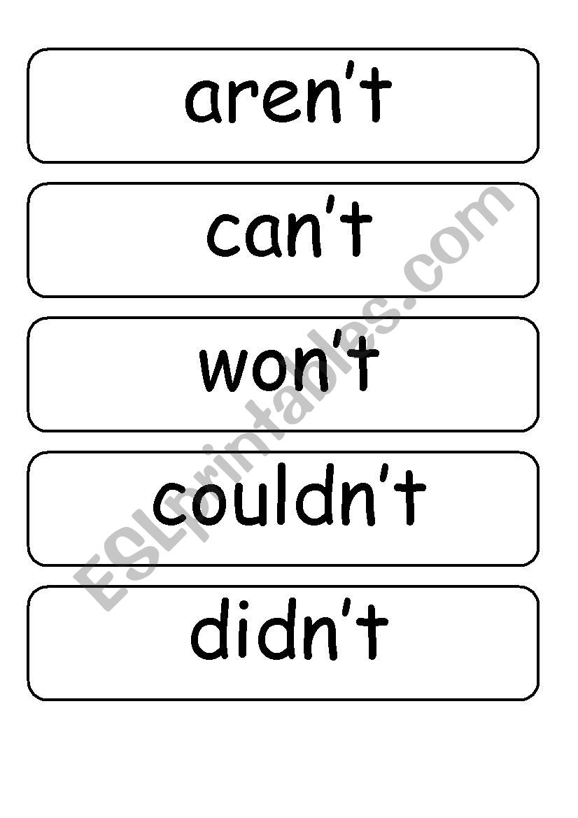 grammatical category cards  worksheet