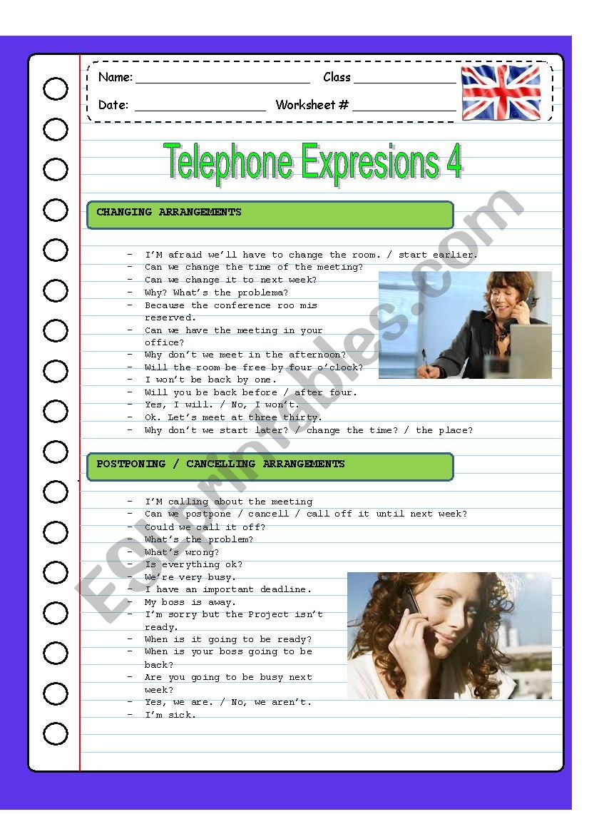 TELEPHONING 4 worksheet