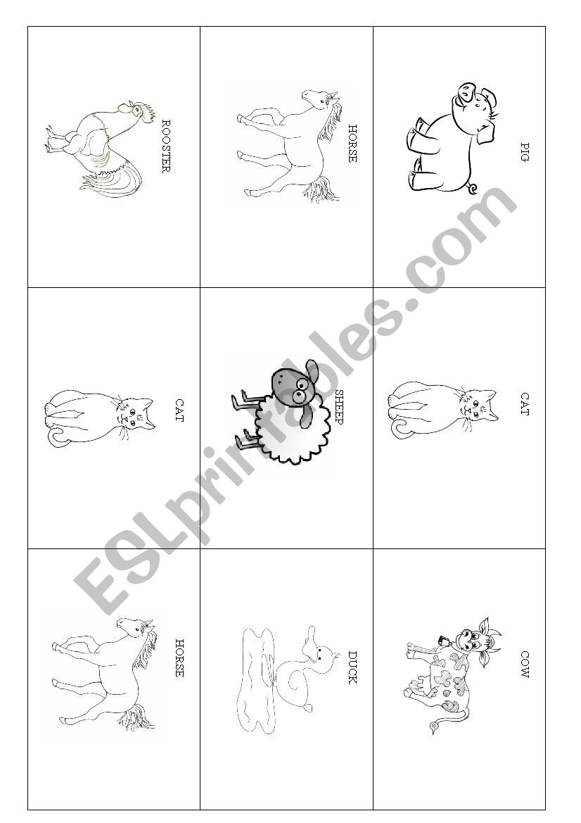 Farm animals worksheet