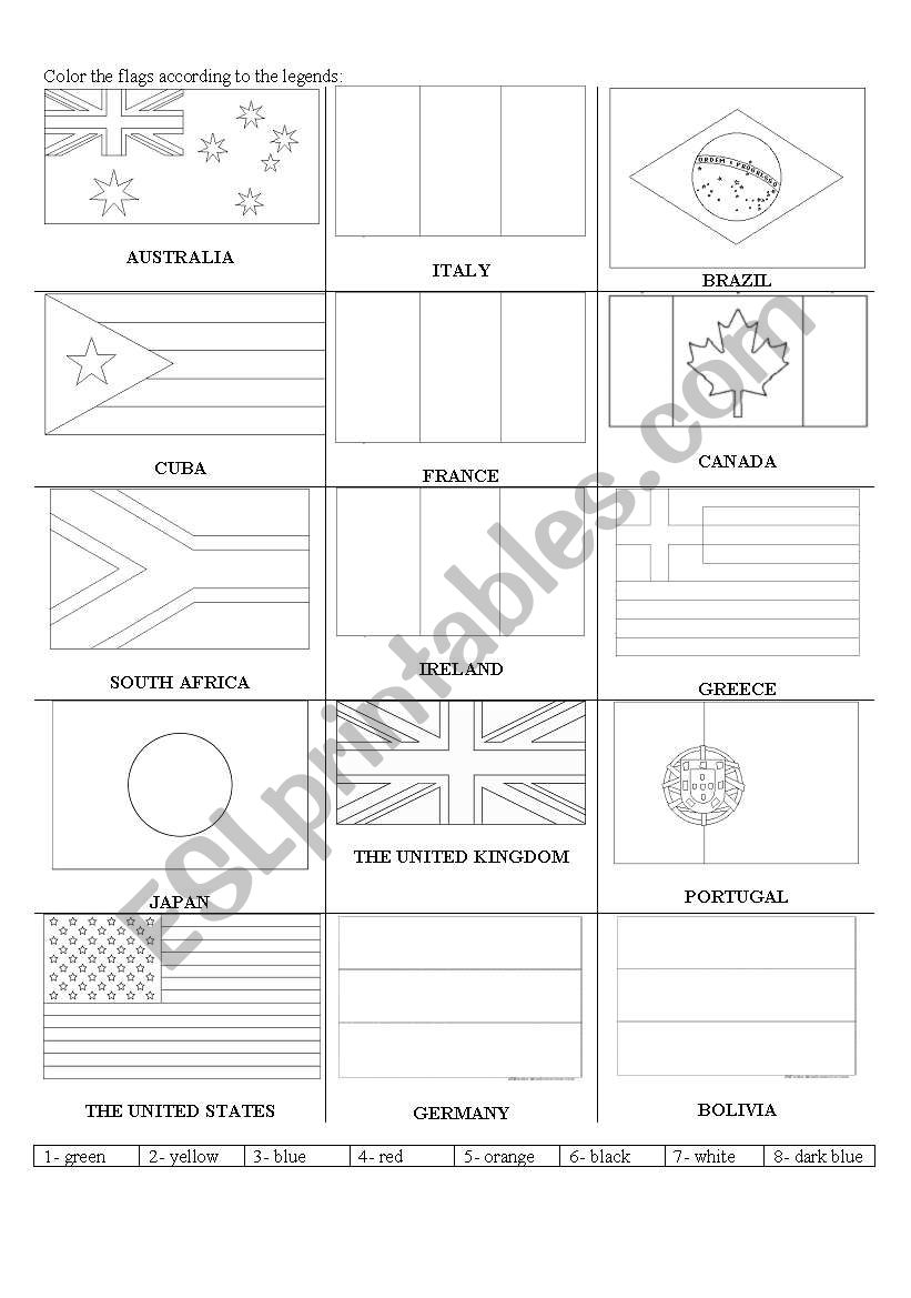 flags worksheet