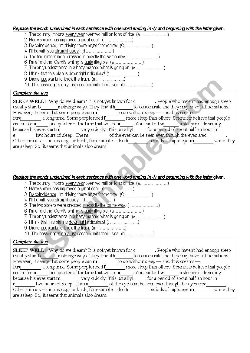 Practice Test worksheet