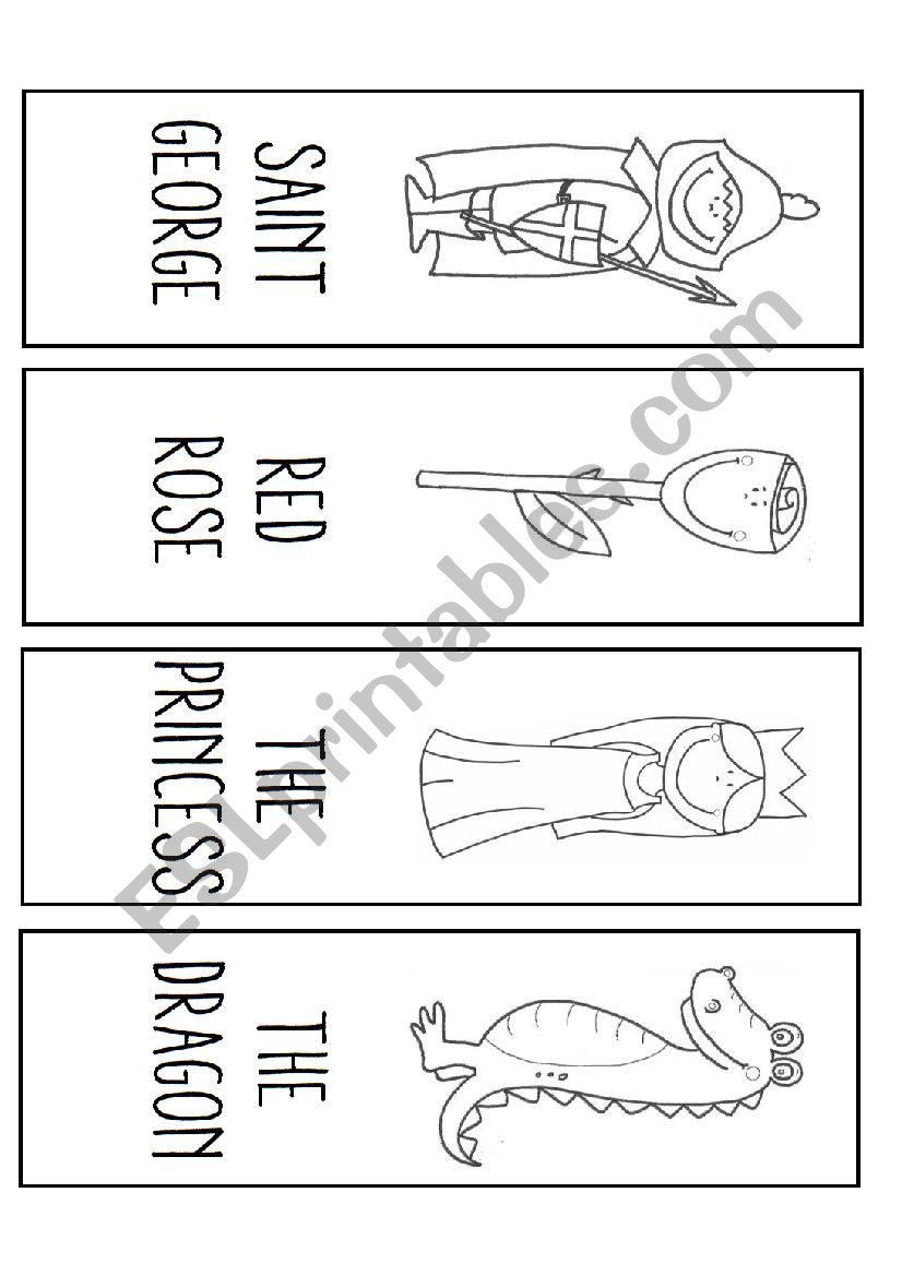 saint george bookmarks worksheet