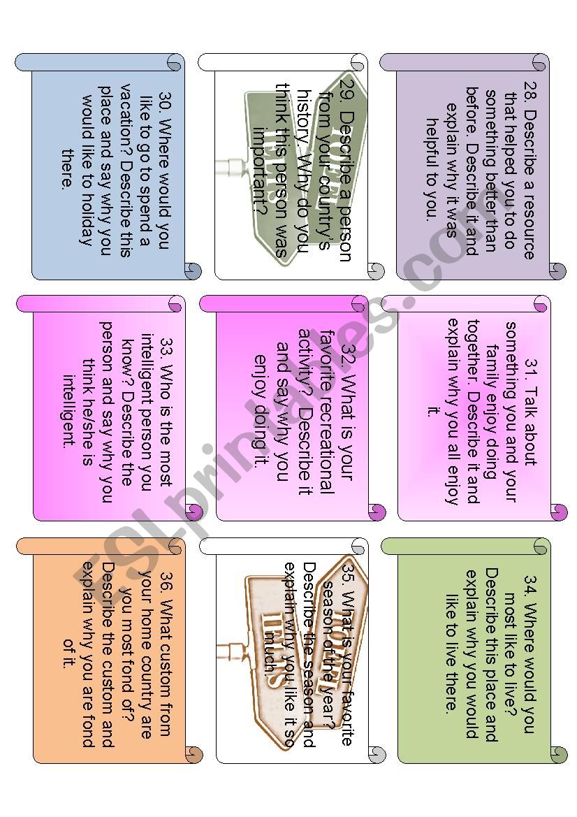 TOEFL SPEAKING SAMPLE 4 worksheet