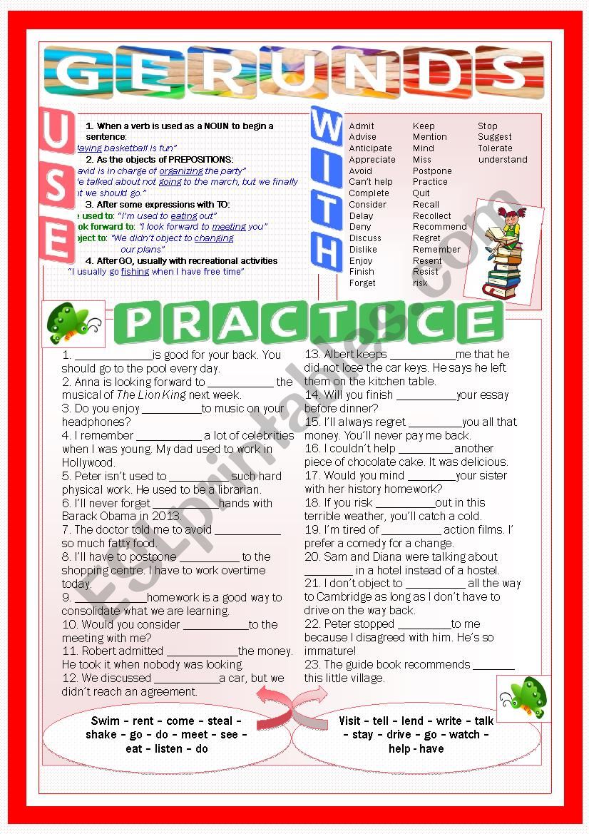 GERUNDS worksheet