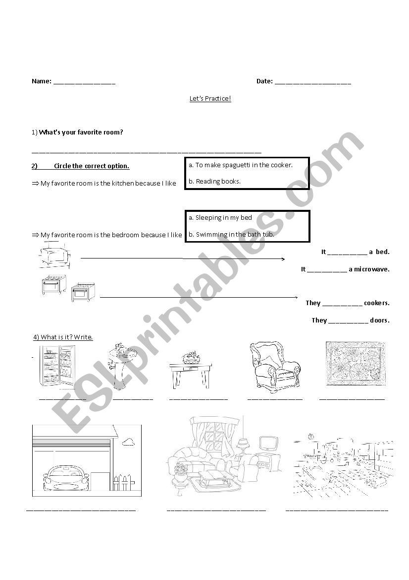 Around the House worksheet