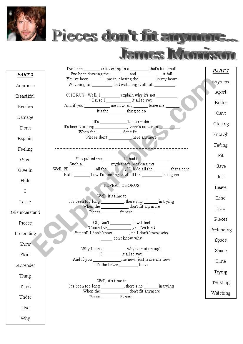 James Morrison worksheet