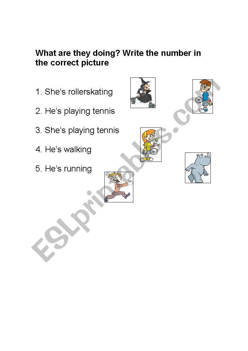 What are they doing? worksheet