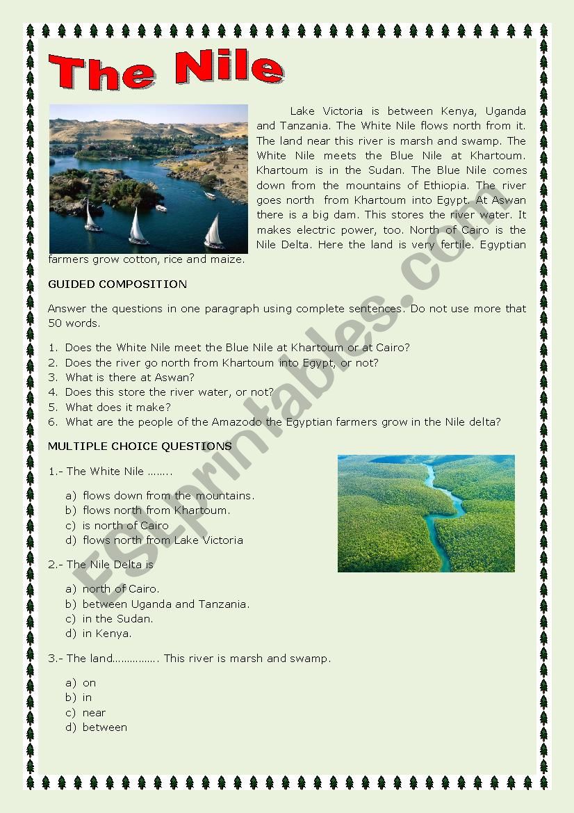 The Nile worksheet